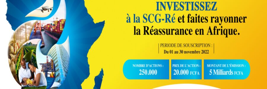 La Société Commerciale Gabonaise de Réassurance (SCG-Ré) émet 250.000 actions nouvelles par Appel Public A l’Epargne